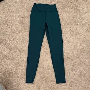 Adidas Dark Green High-Waisted Leggings